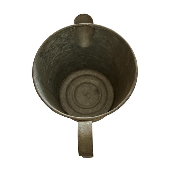 Cubasa Galvanized Tin Pitcher Vase Utensil Holder Rustic Farmhouse #4 - Picture 6 of 8